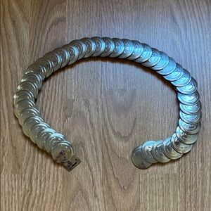 Vintage Queen Elizabeth II Regina Coin Belt | Silver-Tone | 29–35”